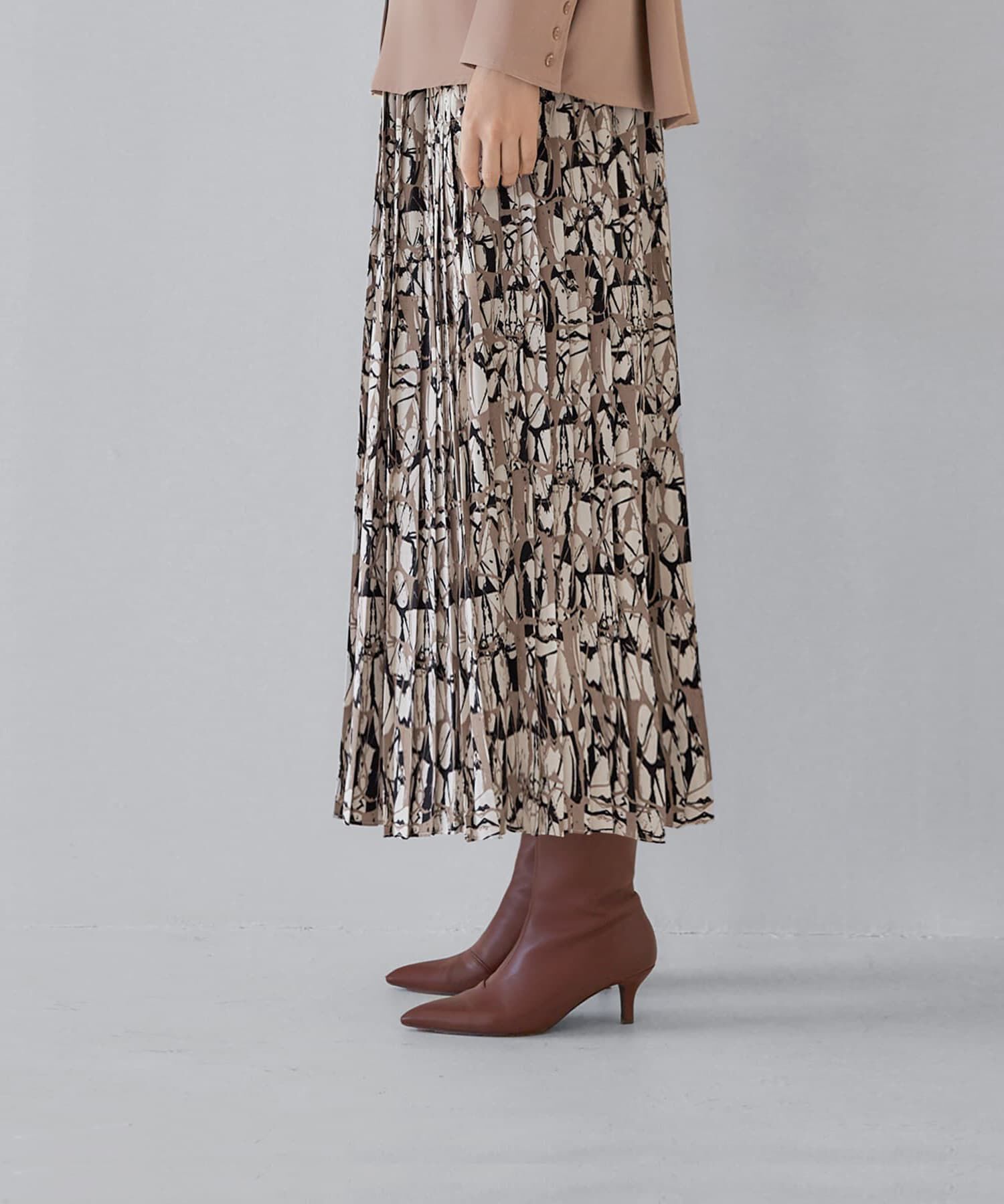 STYLE DELI「【LUXE】ペイントアート柄プリーツスカート」|スカート|