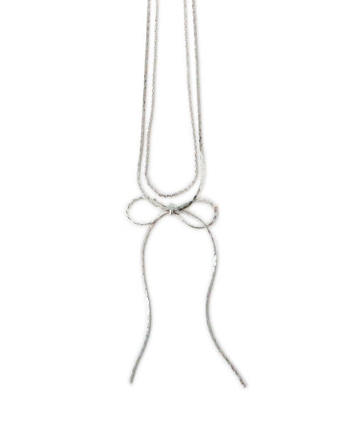 colleca la「2連リボンネックレス」|ネックレス|シルバー