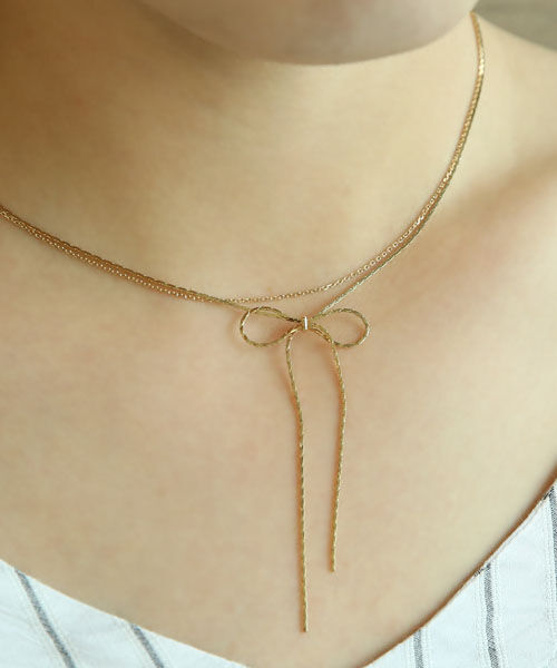 colleca la「2連リボンネックレス」|ネックレス|