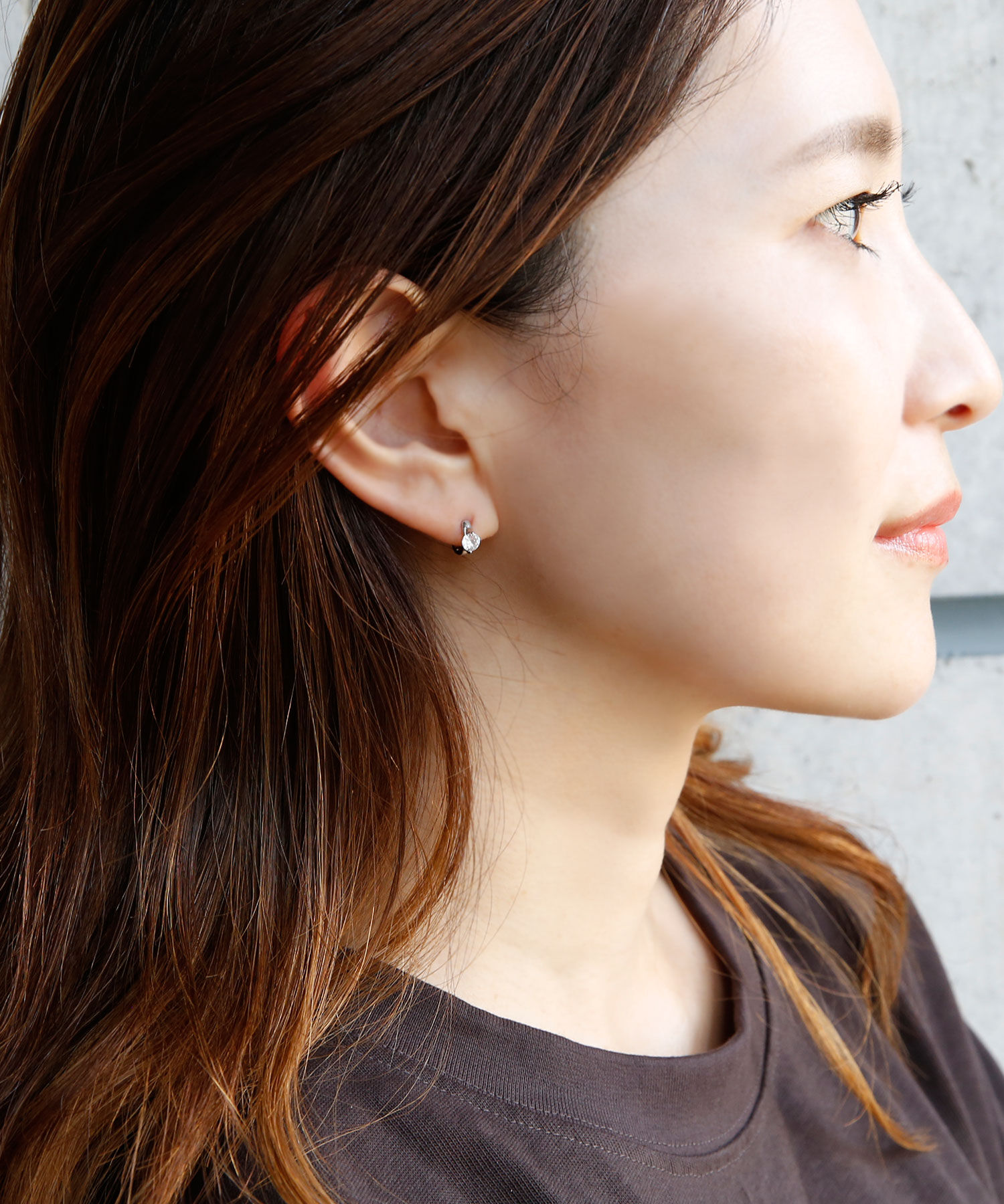 colleca la「1粒ストーンのワンタッチミニフープピアス」|ピアス|