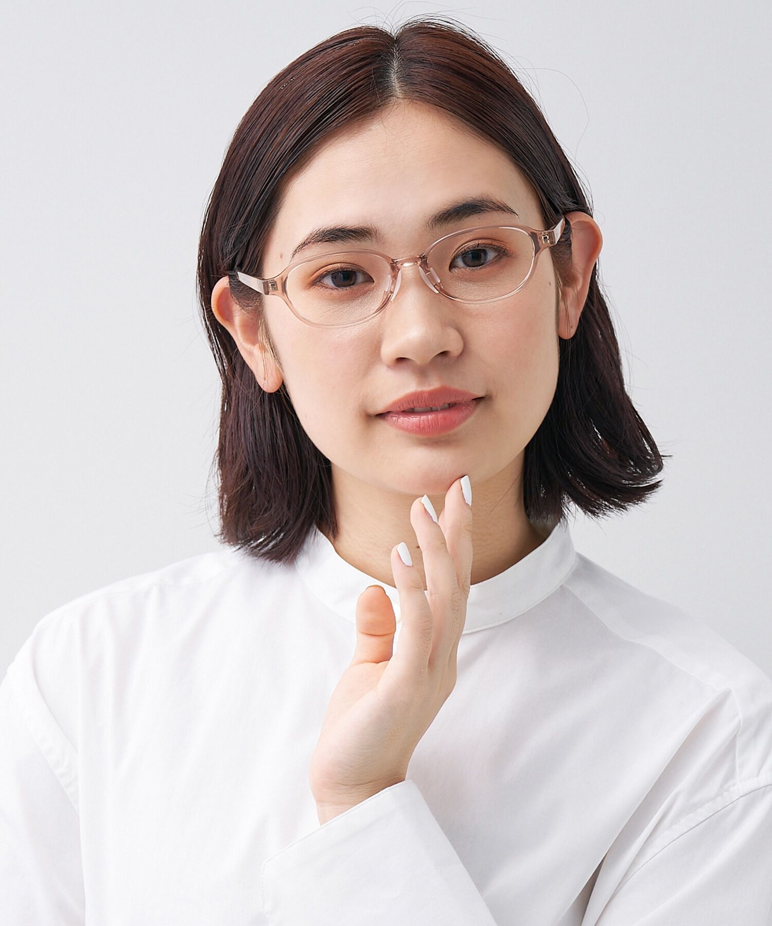  「オーバル型 軽量 メガネ｜黒縁 おうち時間を快適に過ごす ズレ落ち防止 レンズ交換券付き」|メガネ|ブラウン