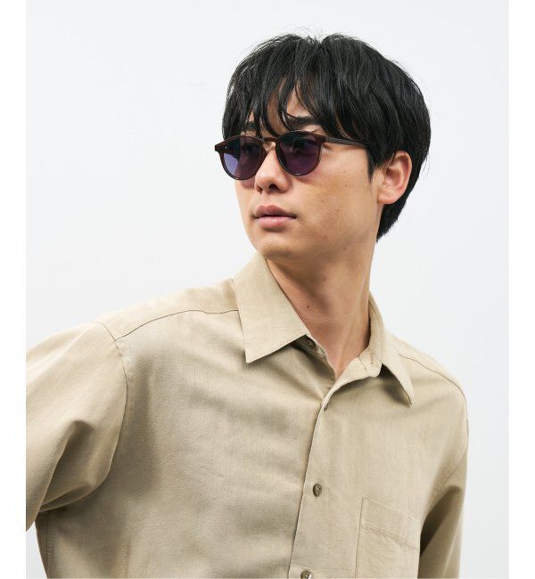  「【WEB限定】ボストン型 調光サングラス | カラーレンズ 軽量 紫外線対策 UVカット レンズの色が変わる」|サングラス|