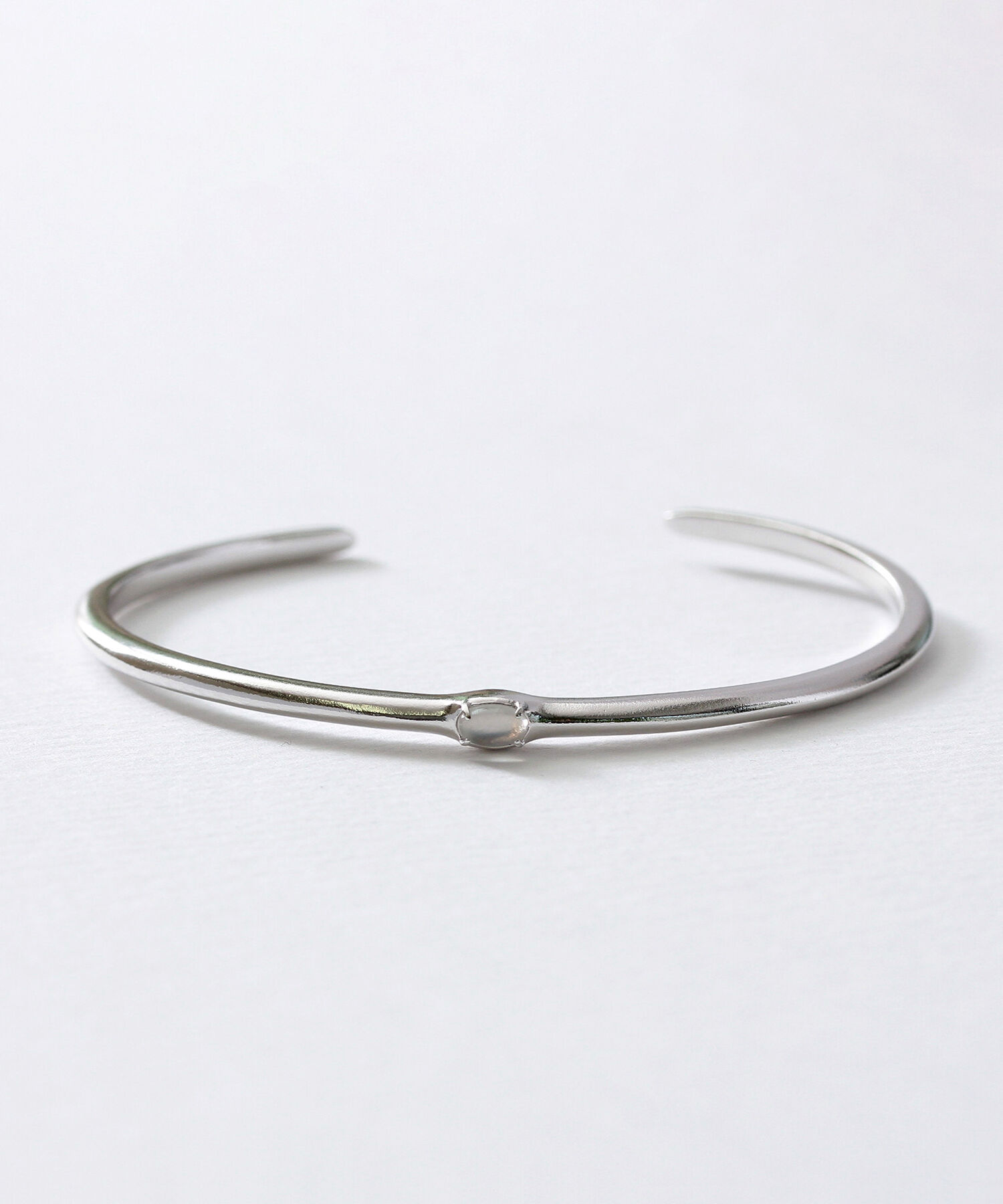  「silver925 ムーンストーン バングル (ニッケルフリー)」|ブレスレット・バングル|SIL