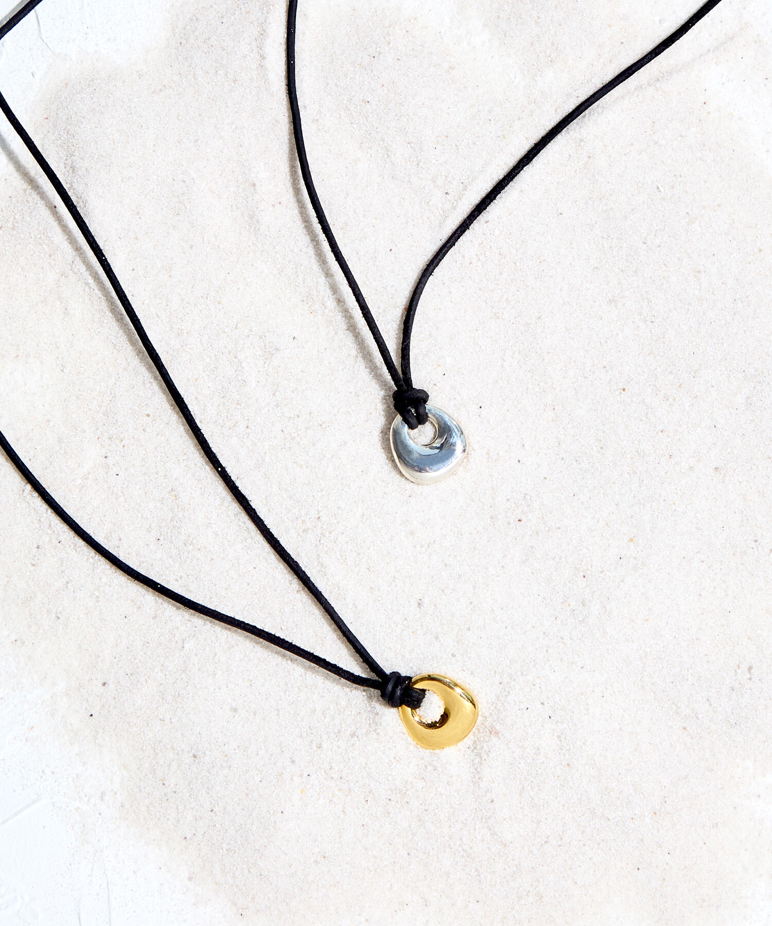 JUPITER「【牛革・SV】メタルトップコードネックレス シルバー」|ネックレス|