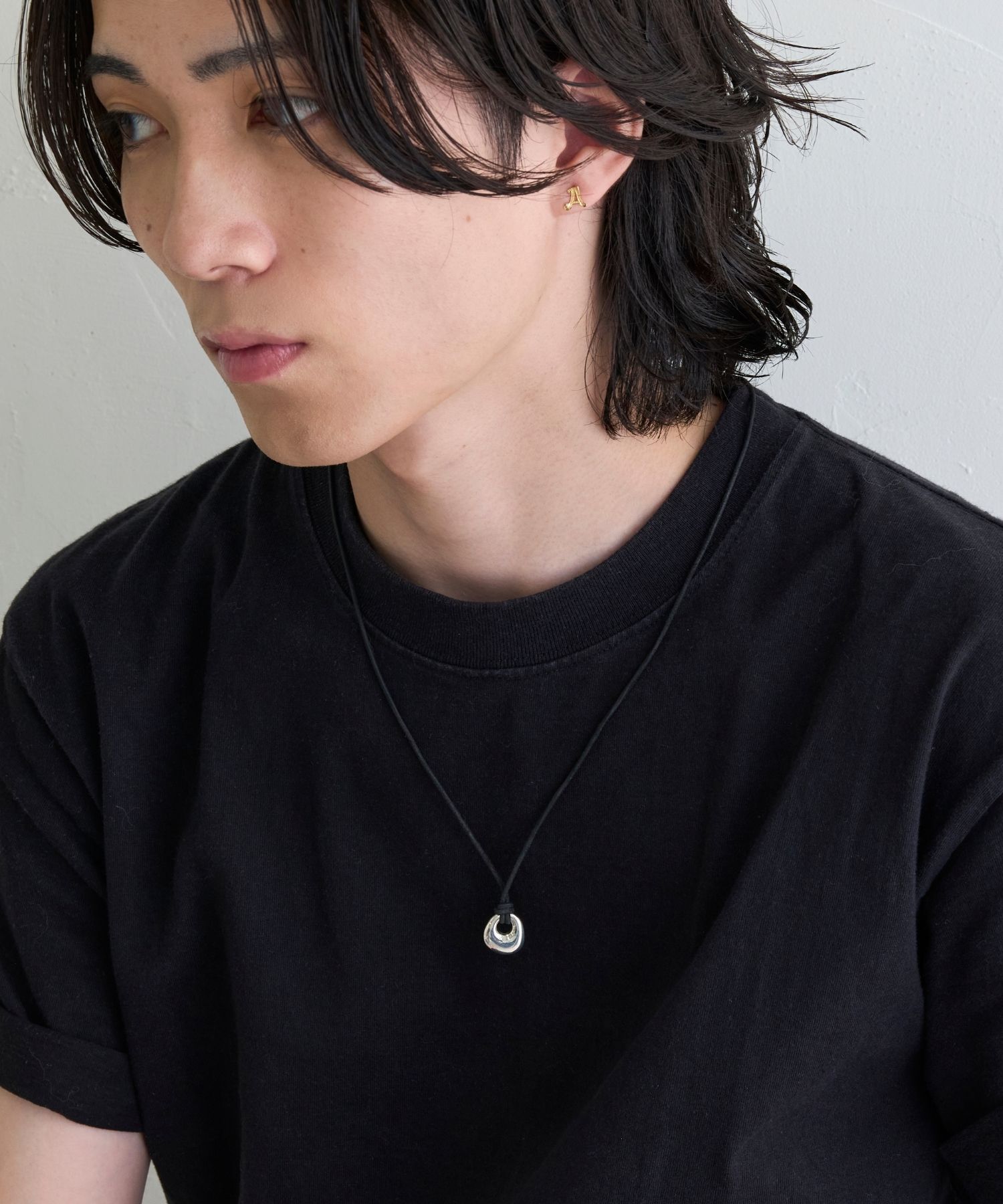 JUPITER「【牛革・SV】メタルトップコードネックレス シルバー」|ネックレス|