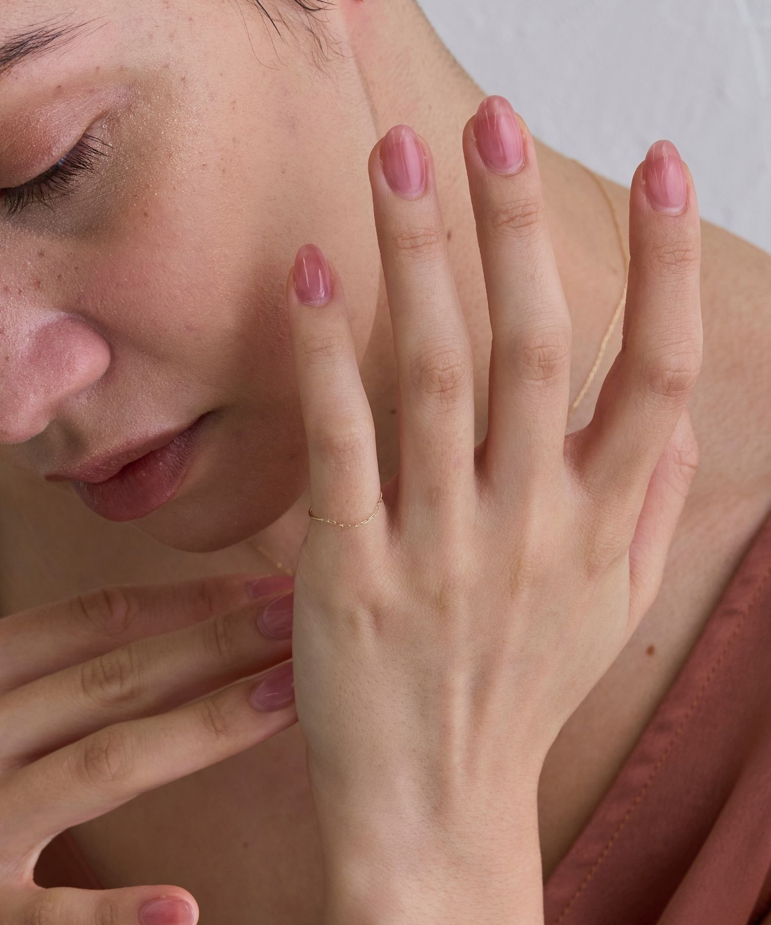 JUPITER「【K10】スリムペタルチェーンピンキーリング/skin fit petal chain」|リング|