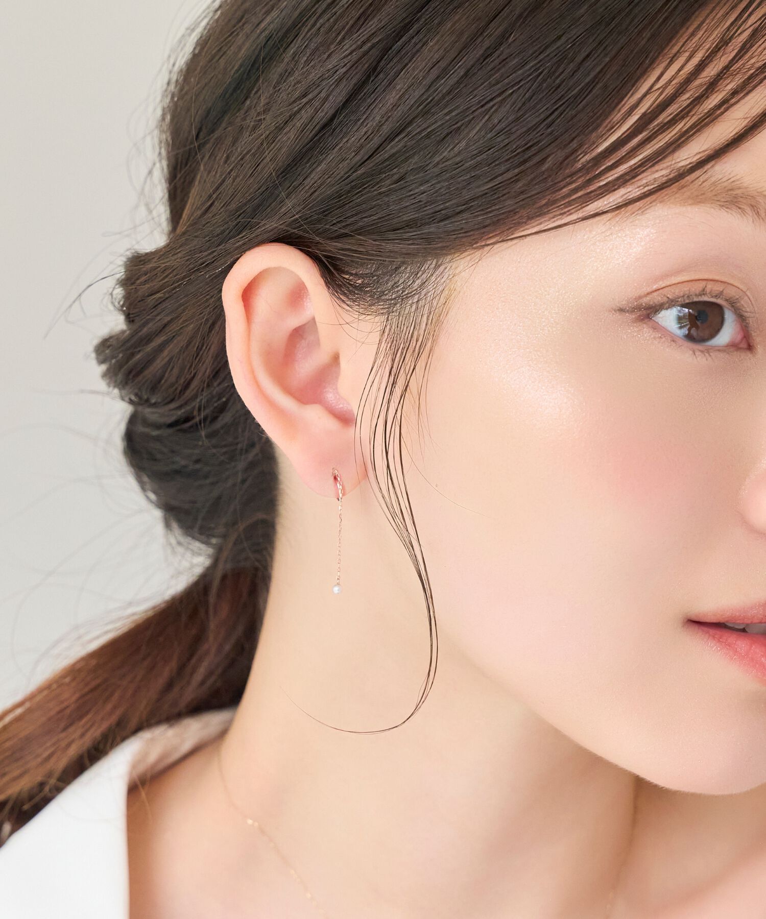 Phoebe「【K10】リバーシブル2wayスウィングイヤリング　ローズゴールド/BOX付き」|イヤリング|