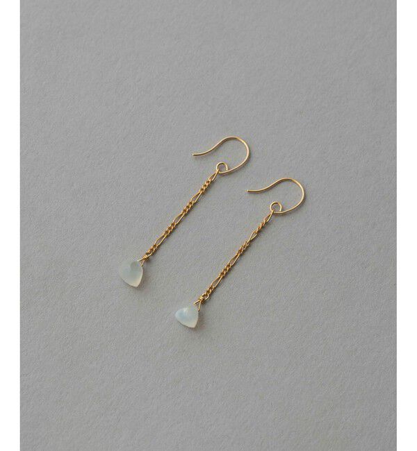 ete「ムーンストーン チェーン ピアス」|ピアス|