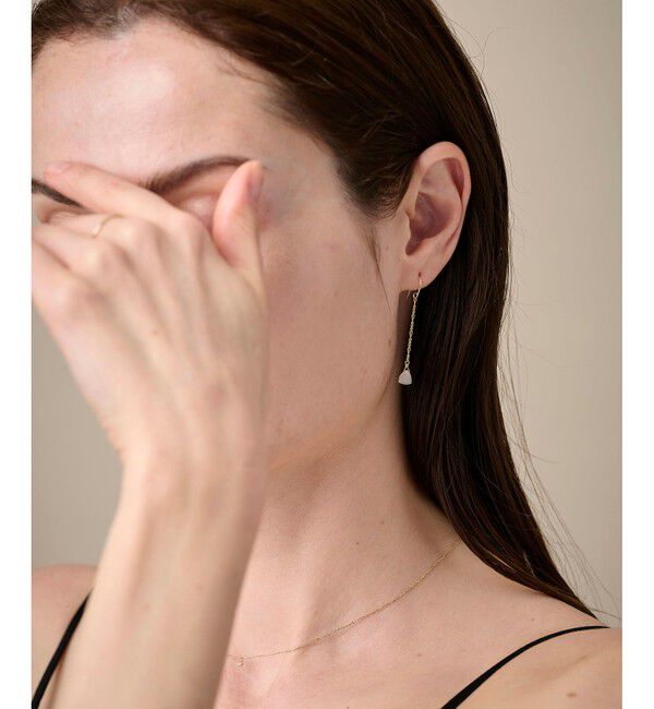 ete「ムーンストーン チェーン ピアス」|ピアス|