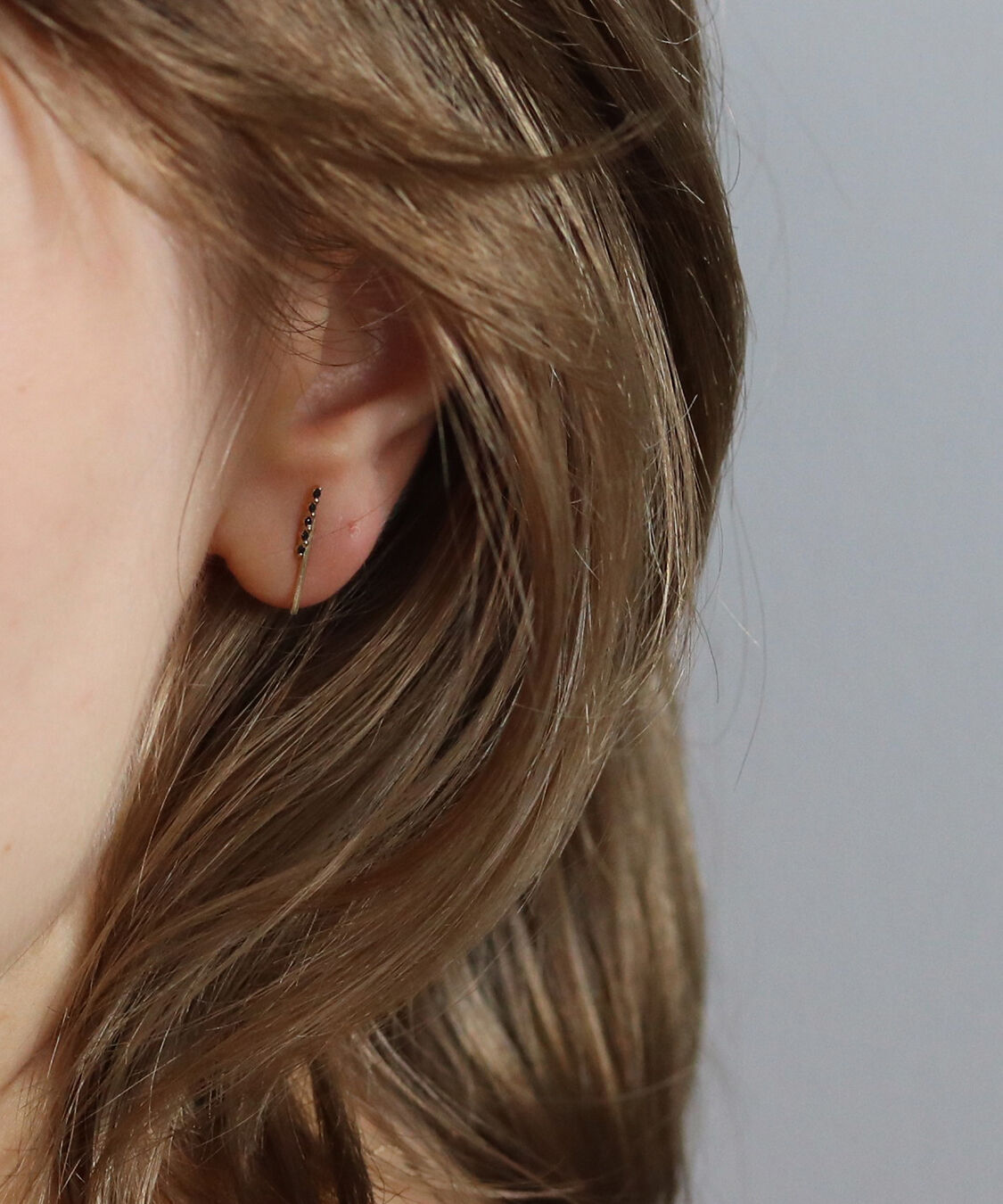  「ブラックダイヤモンド ピアス | K10YG〈2025 WINTER COLLECTION〉」|ピアス|