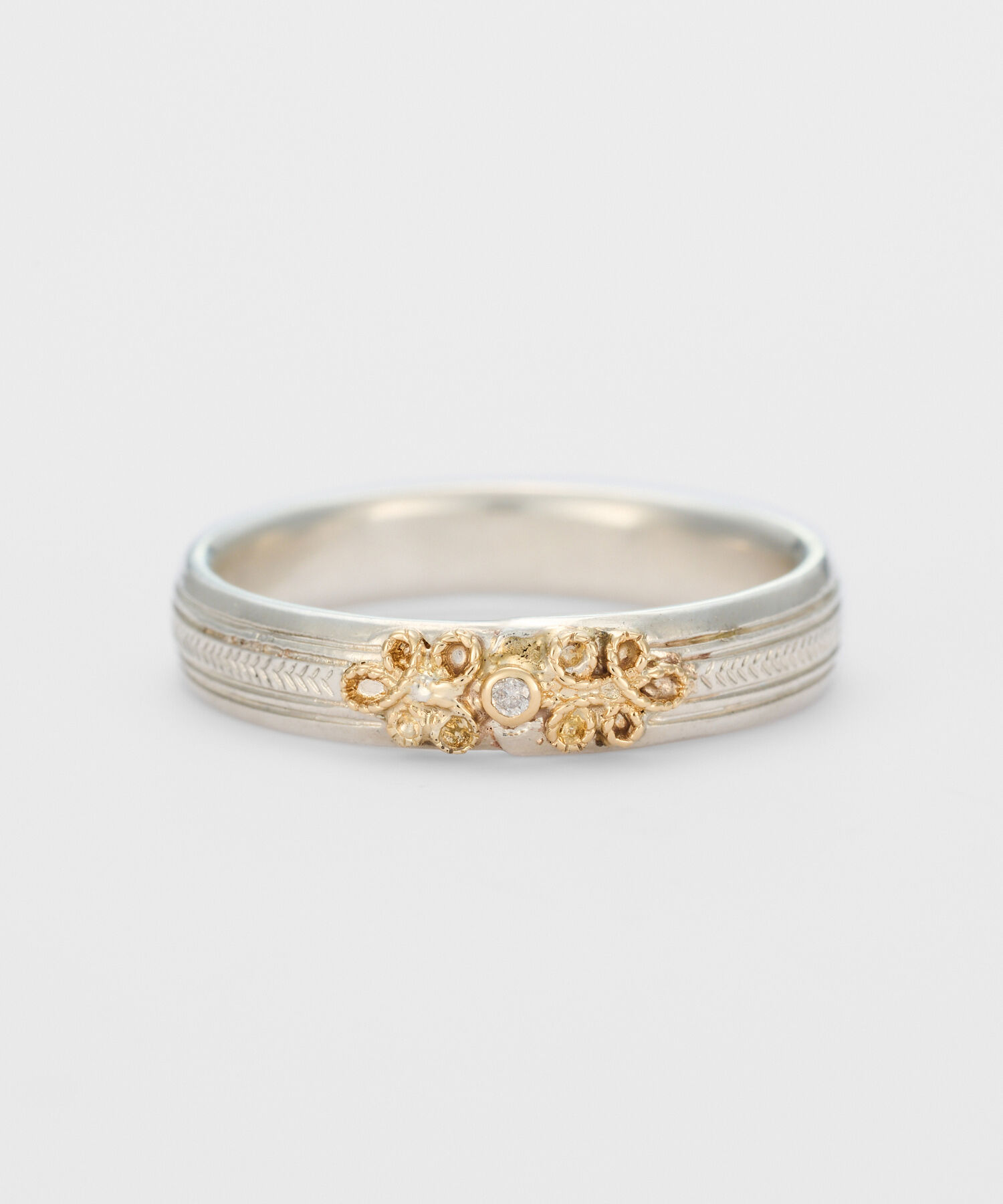 agete「シルバー／K18ダイヤモンドリング」|リング|ミックス