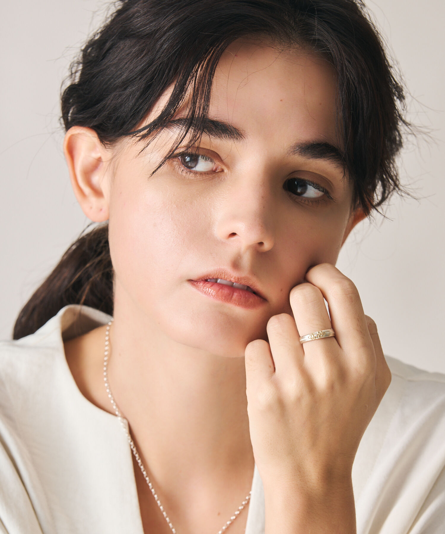 agete「シルバー／K18ダイヤモンドリング」|リング|