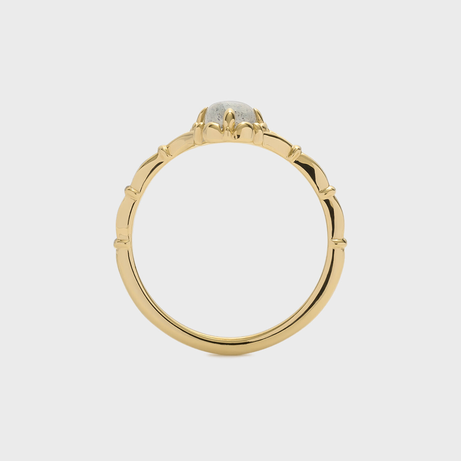 NOJESS「ゴールドラブラドライトピンキーリング」|リング|