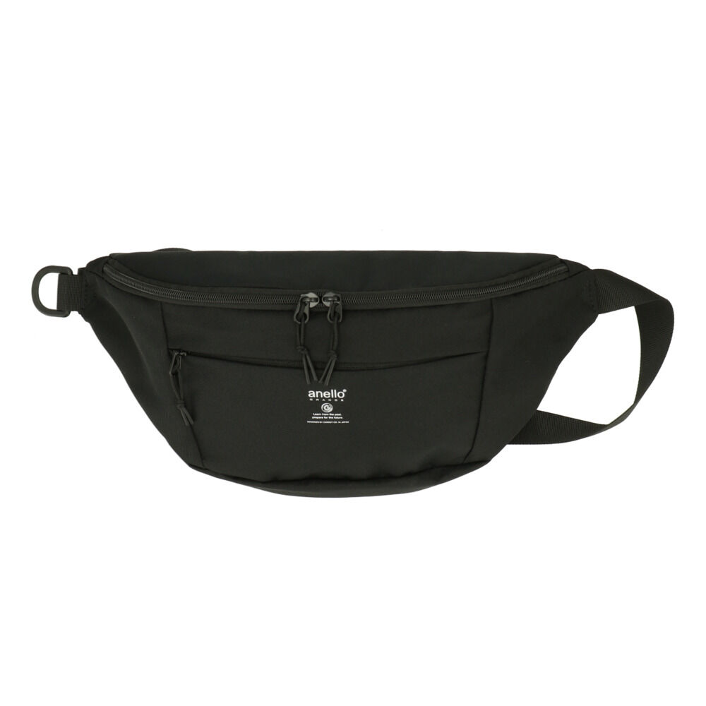 anello「アネロ ボディバッグ 通販 ショルダーバッグ 撥水 anello GRANDE ウエストポーチ」|ショルダー・メッセンジャー|ブラック1