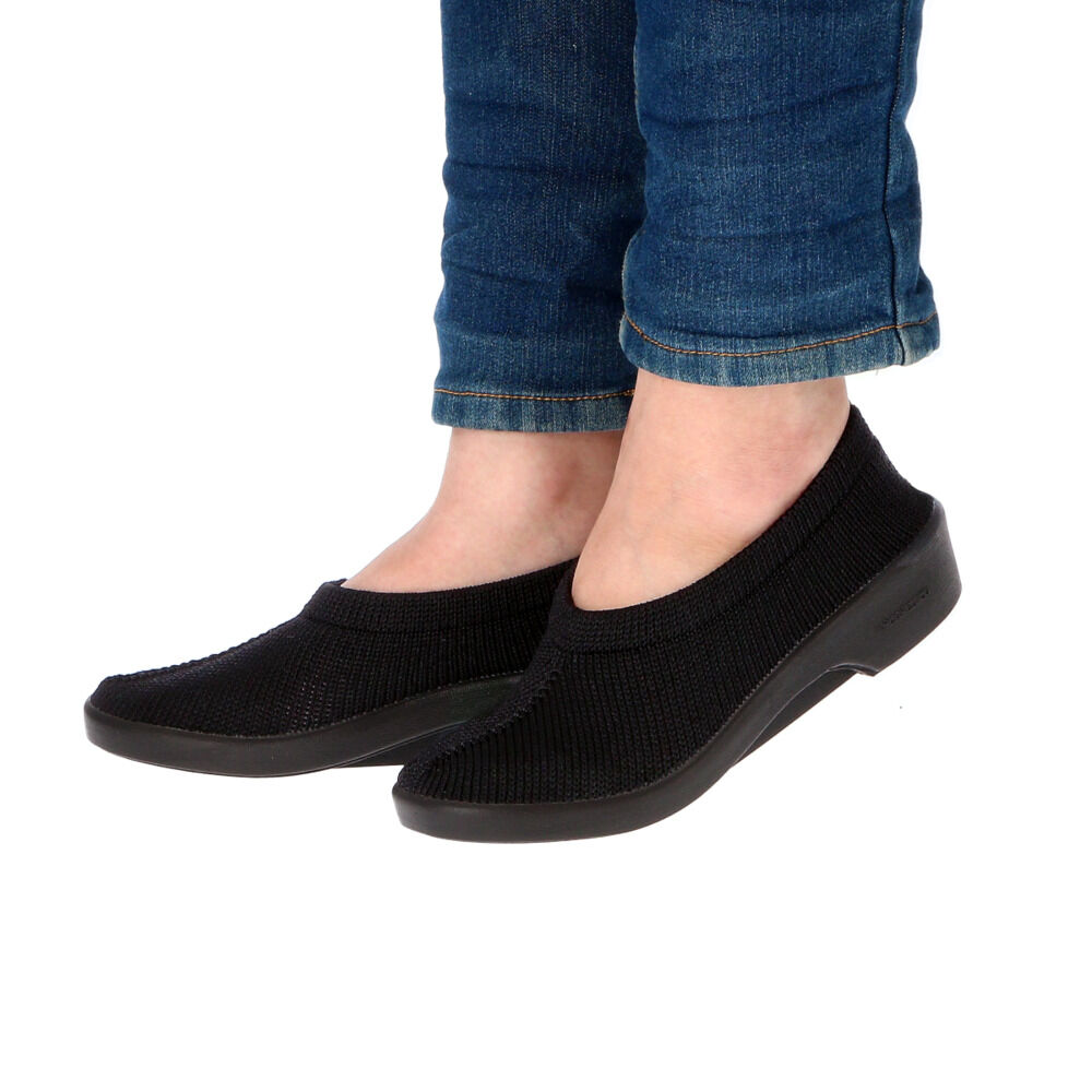 BACKYARD FAMILY「アルコペディコ 通販 クラシックライン STEPS ステップス スリッポン レディース 軽量」|バレエシューズ|ブラック1