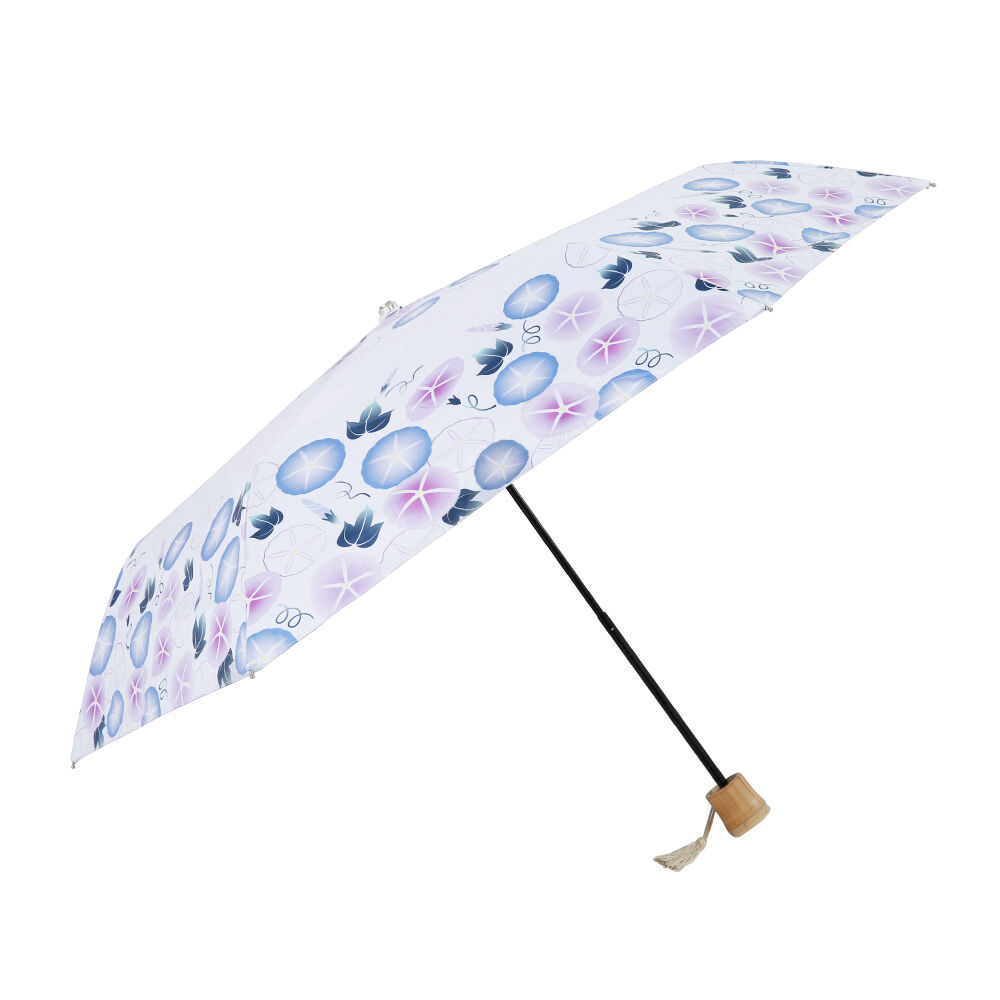 BACKYARD FAMILY「折りたたみ傘 レディース かわいい 通販 晴雨兼用 おしゃれ 50cm 6本骨 円形手元」|傘|パープル1