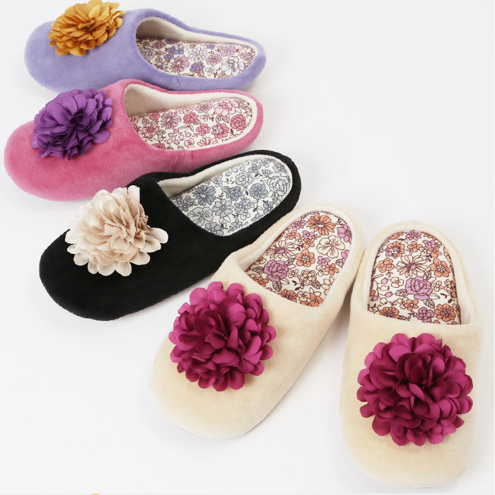 BACKYARD FAMILY「ルームシューズ レディース かわいい 通販 花柄 ウォッシャブル  洗える 低反発ウレタン」|ルームシューズ|