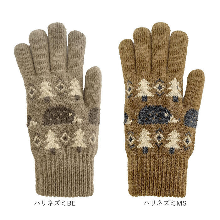BACKYARD FAMILY「手袋 レディース かわいい 通販 手ぶくろ グローブ ニット手袋 ニット手ぶくろ 5本指 暖かい」|手袋|