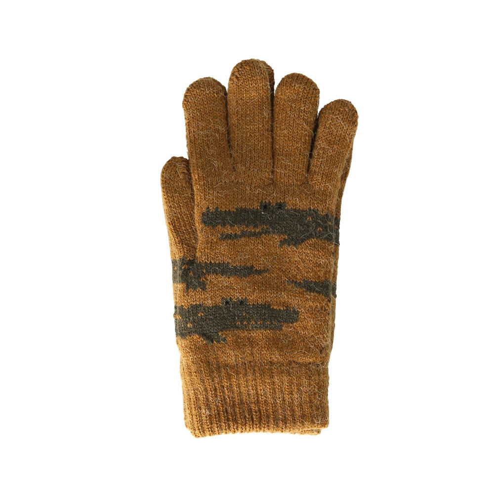 BACKYARD FAMILY「手袋 レディース かわいい 通販 手ぶくろ グローブ ニット手袋 ニット手ぶくろ 5本指 暖かい」|手袋|イエロー1
