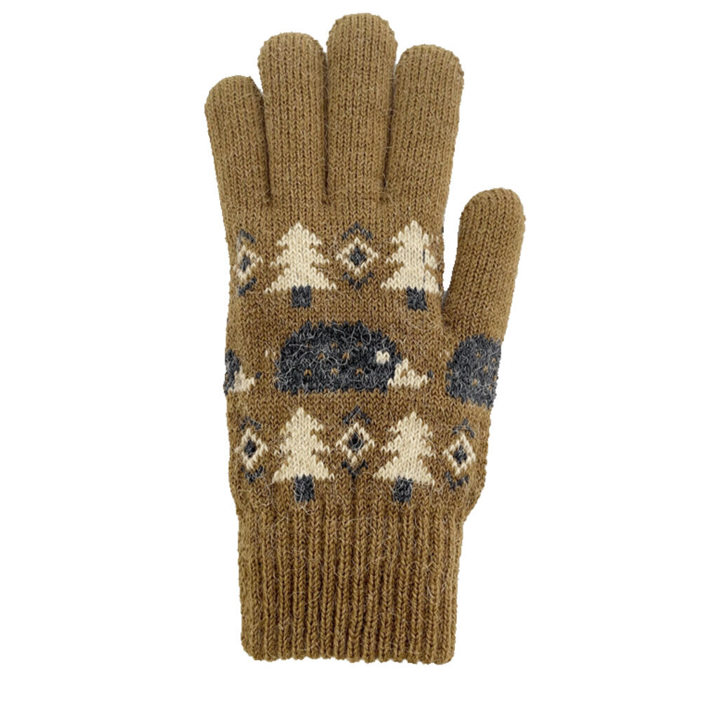 BACKYARD FAMILY「手袋 レディース かわいい 通販 手ぶくろ グローブ ニット手袋 ニット手ぶくろ 5本指 暖かい」|手袋|イエロー2