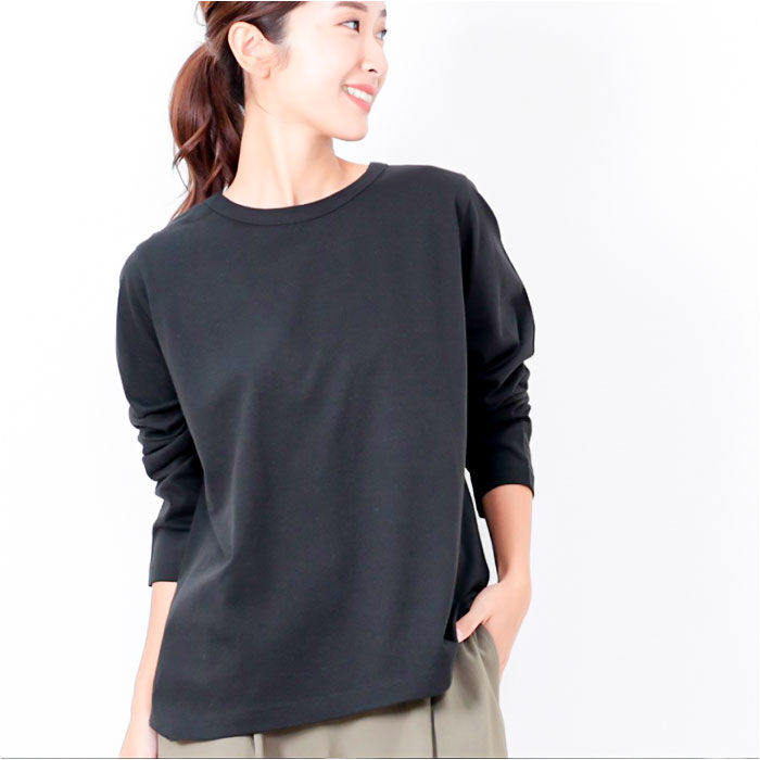 BACKYARD FAMILY「長袖 Tシャツ レディース 通販 カットソー ロンT 長袖Tシャツ ロングTシャツ 綿 コットン」|Tシャツ・カットソー|