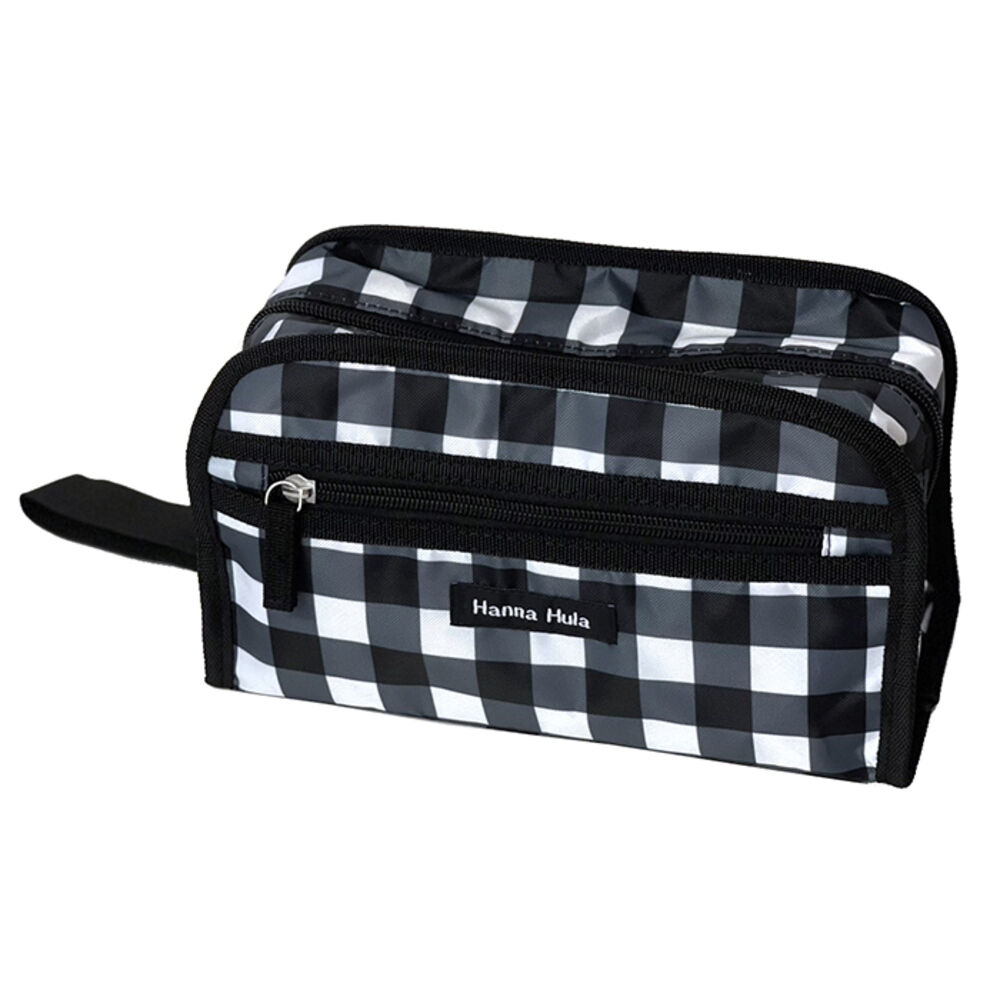 BACKYARD FAMILY「ハンナフラ ポーチ CSQP 通販 スクエアポーチ 大きめ 大容量 おむつポーチ オムツポーチ」|ポーチ|ブラック2
