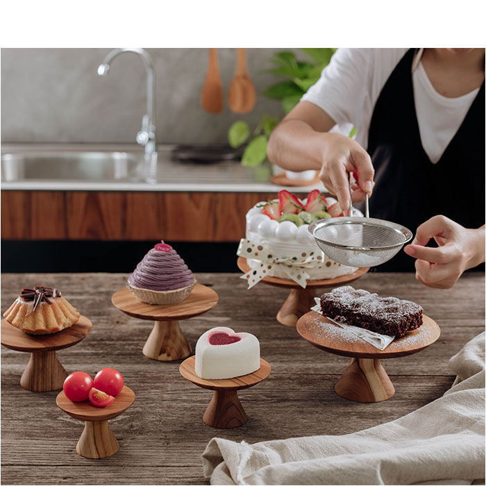 BACKYARD FAMILY「ケーキスタンド 木 通販 ウッドコンポート 18.5cm コンポート 皿 ケーキ台 木製」|食器・キッチングッズ|