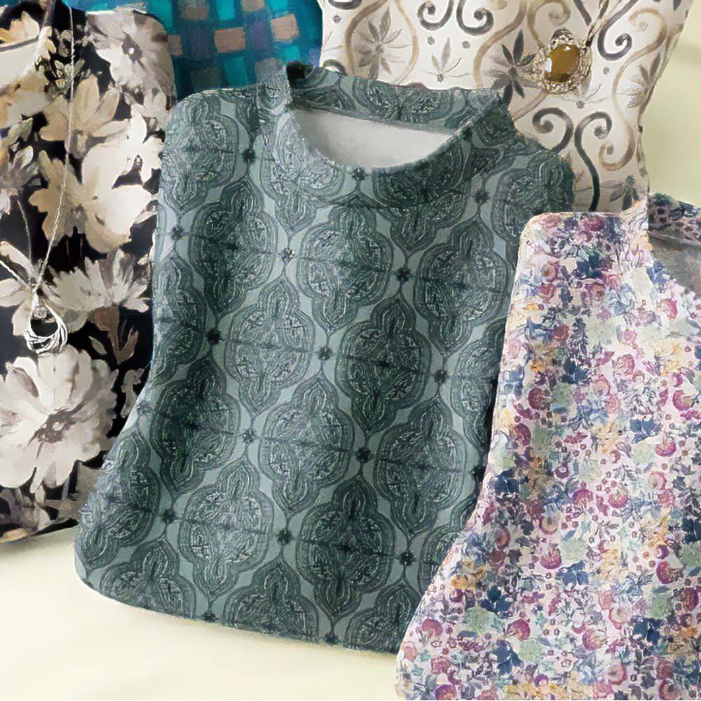 BACKYARD FAMILY「プルオーバー 柄 長袖 レディース 960979 通販 日本製 レディースプルオーバー カットソー」|Tシャツ・カットソー|グレー1