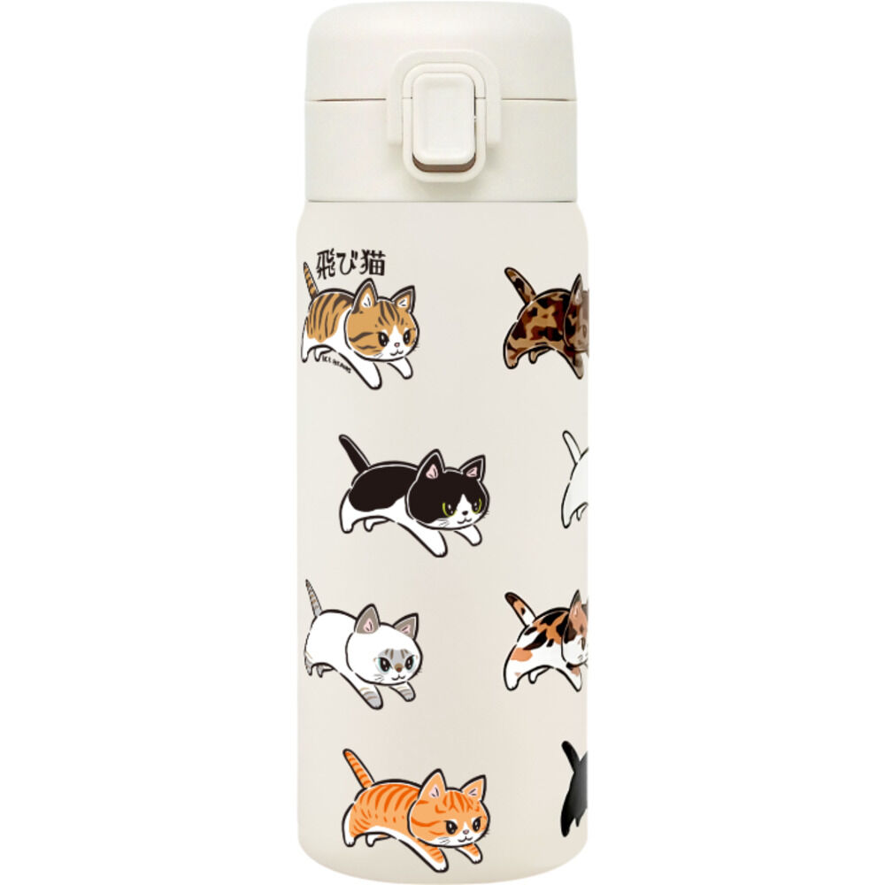 BACKYARD FAMILY「水筒 ワンタッチ かわいい 350ml 通販 ステンレスボトル ワンプッシュボトル マグボトル」|食器・キッチングッズ|ホワイト1