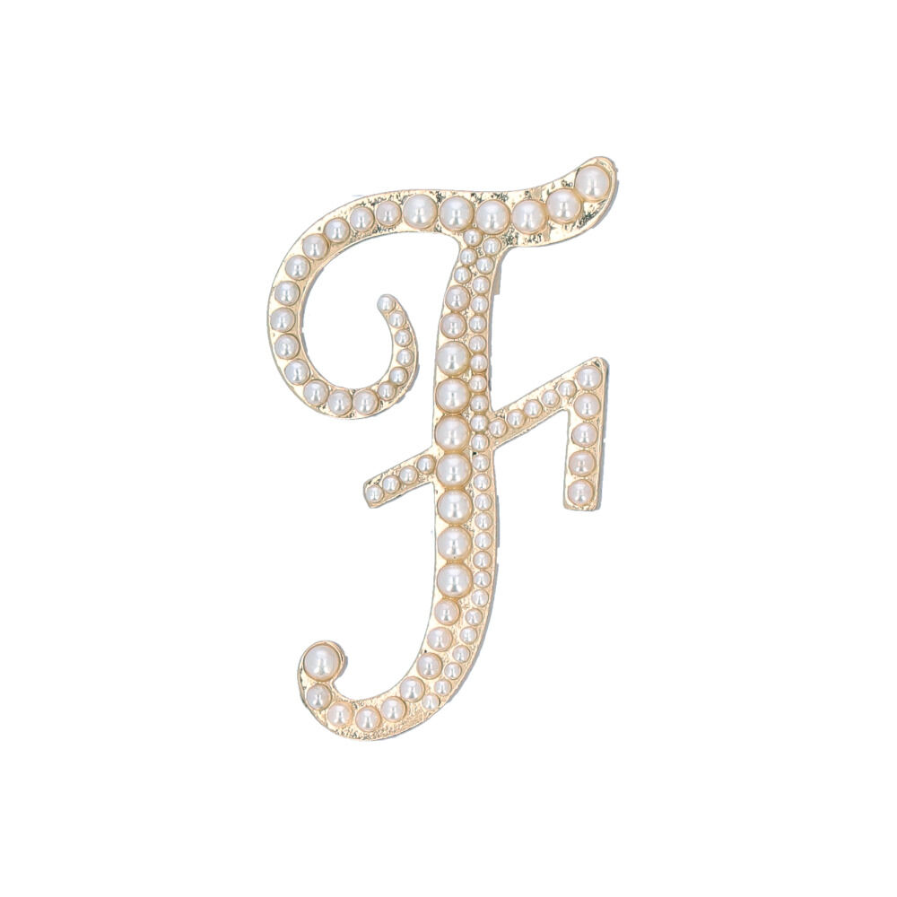 BACKYARD FAMILY「ブローチ パール 通販 イニシャルブローチ ピンブローチ アルファベット アクセサリー ピンバッチ」|その他|ホワイト5