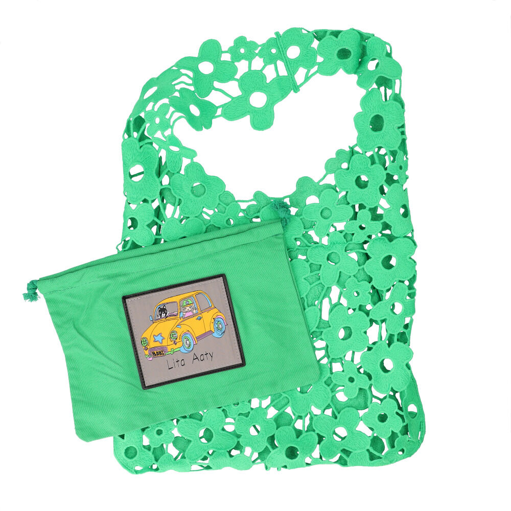 BACKYARD FAMILY「トートバッグ レディース 通販 ポーチ付き 手提げバッグ Lyre リタちゃん かわいい おしゃれ」|トートバッグ|グリーン1