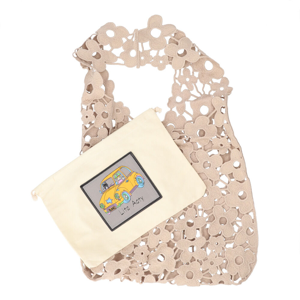 BACKYARD FAMILY「トートバッグ レディース 通販 ポーチ付き 手提げバッグ Lyre リタちゃん かわいい おしゃれ」|トートバッグ|ベージュ1