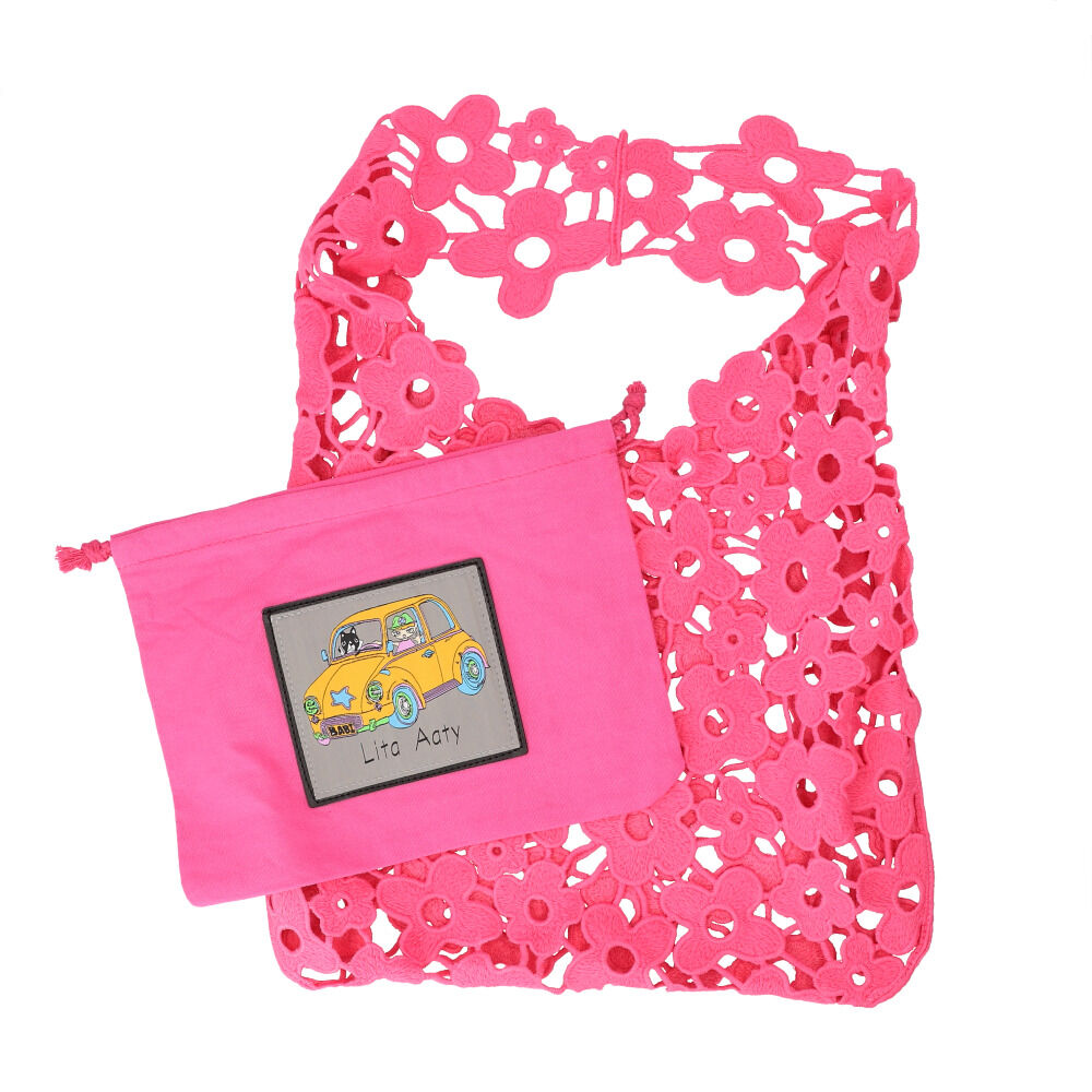 BACKYARD FAMILY「トートバッグ レディース 通販 ポーチ付き 手提げバッグ Lyre リタちゃん かわいい おしゃれ」|トートバッグ|ピンク1