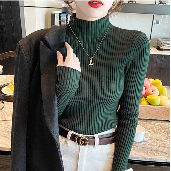 BACKYARD FAMILY「ニット トップス 冬 通販 リブニット ハイネック セーター 長袖 ハイネックニット」|ニット・セーター|