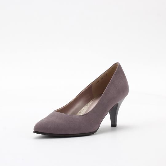 銀座かねまつ「LSBH2479SUEGRY 【防水】【本革】【Bウィズ】アクアベルスレンダーパンプス」|パンプス|グレー