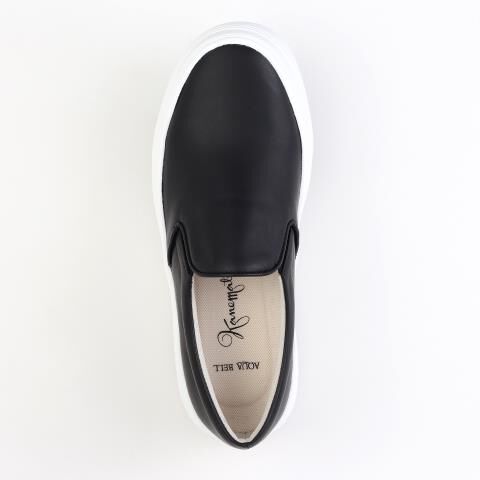 銀座かねまつ「UE250013STEBLK 【防水】【本革】アクアベルスリッポン」|スニーカー|