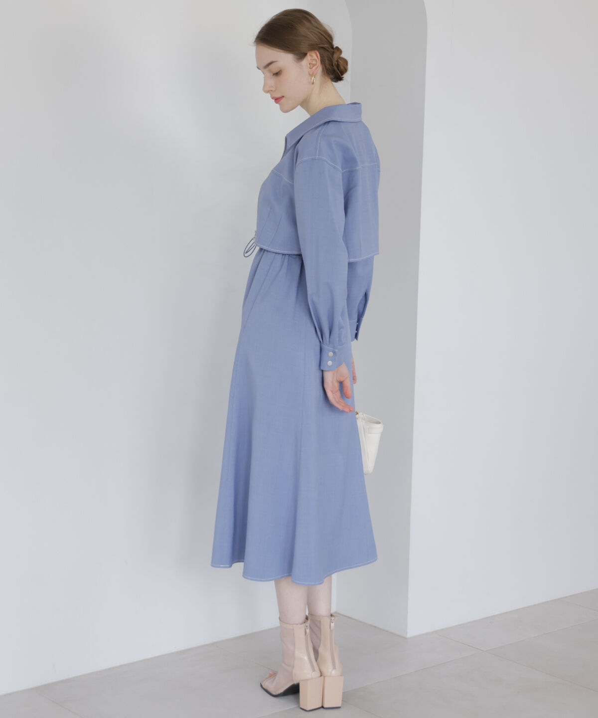 アンドクチュール「ZIPブルゾン＋ドロストキャミワンピース」|ワンピース|