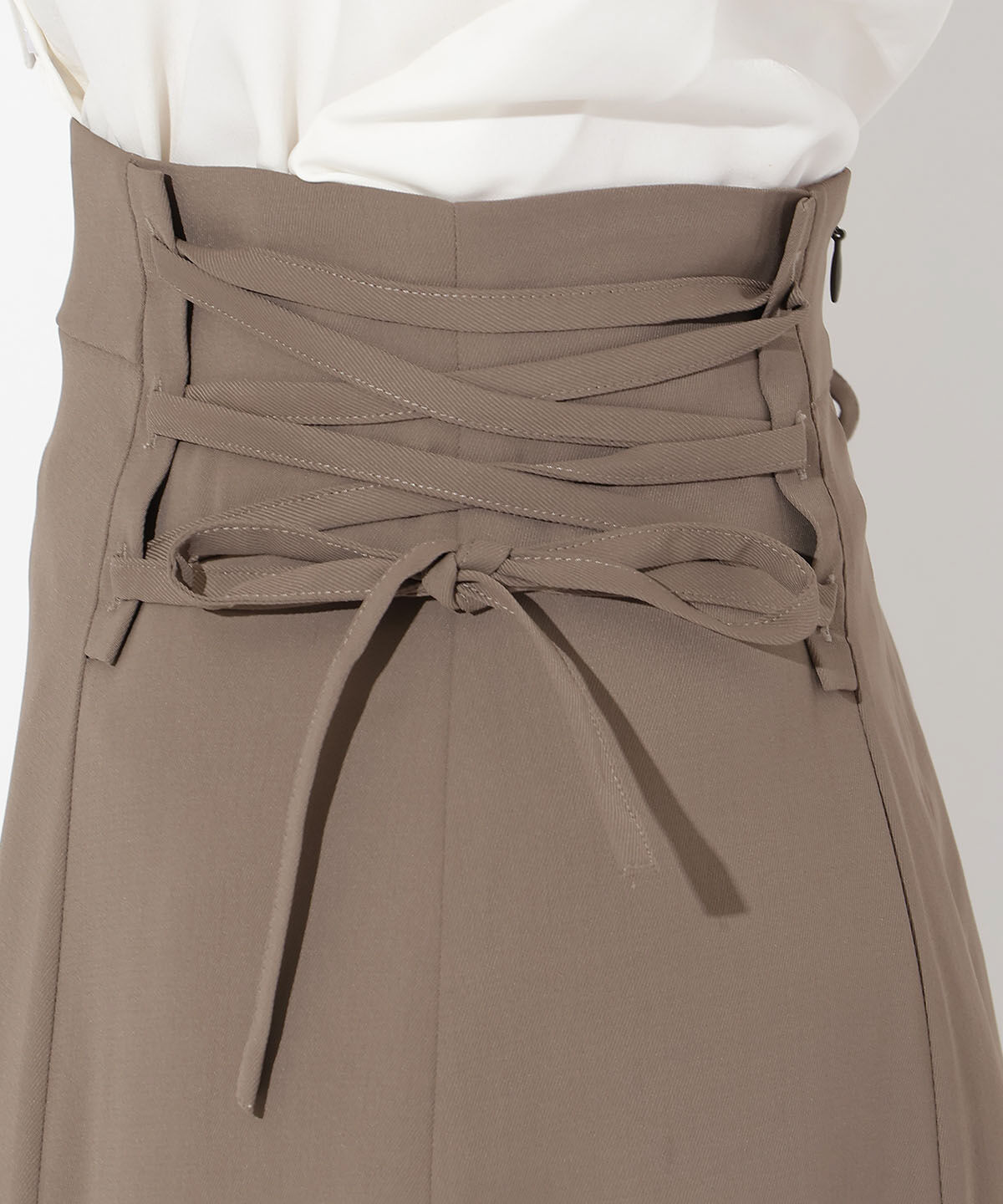 アンドクチュール「サイドレースアップフレアスカート」|フレア|