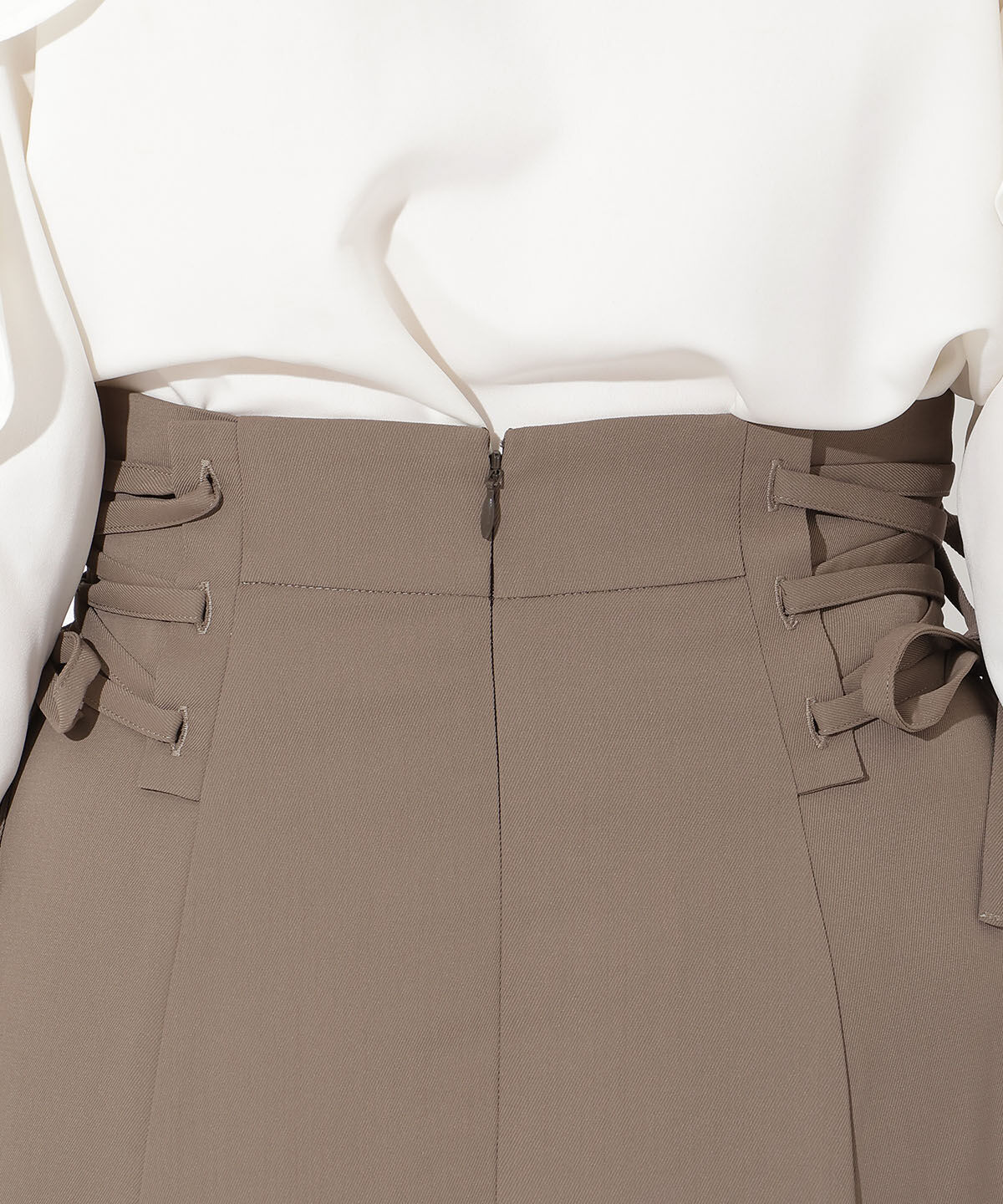 アンドクチュール「サイドレースアップフレアスカート」|フレア|