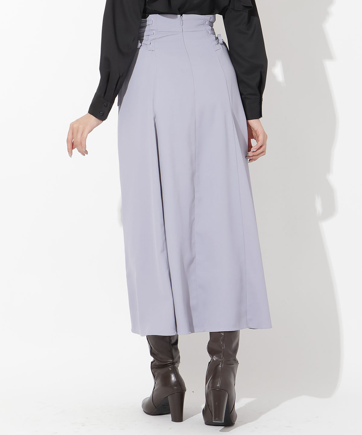 アンドクチュール「サイドレースアップフレアスカート」|フレア|