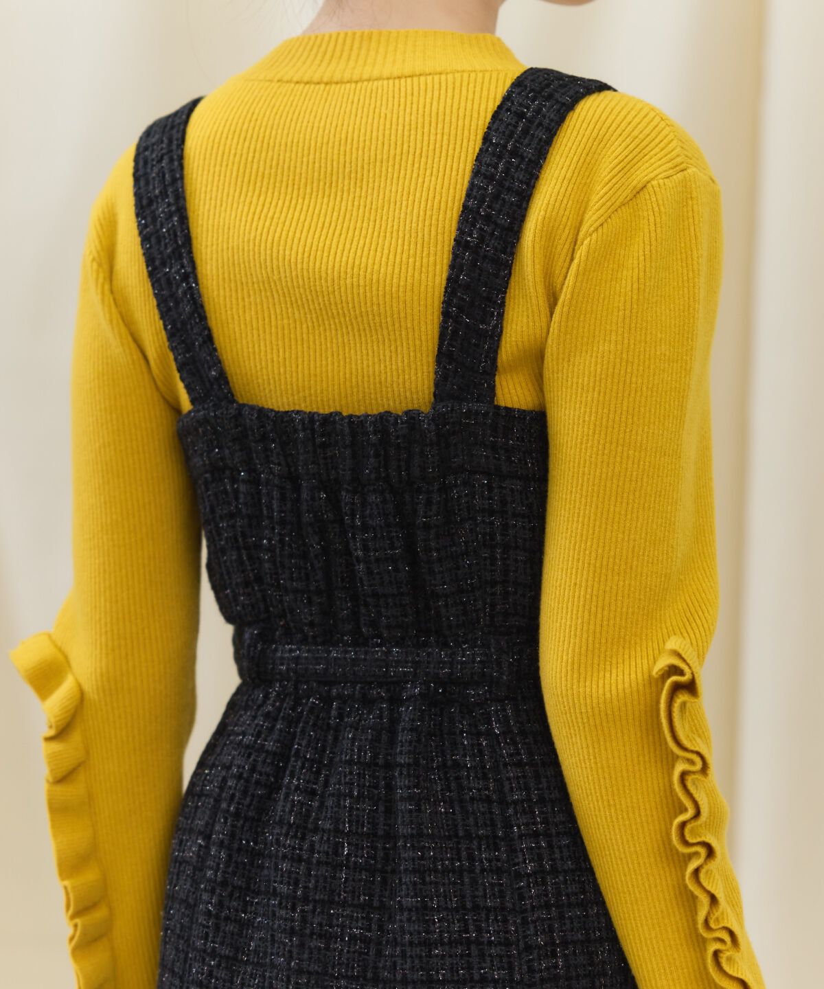 アンドクチュール「ツイードキャミジャンスカ」|ジャンパースカート|