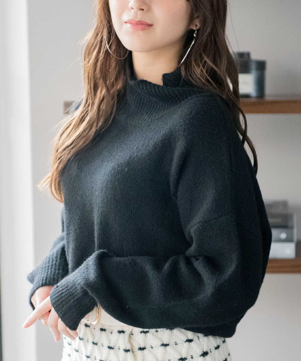 REDYAZEL「タートルショート丈ニット」|ニット・セーター|