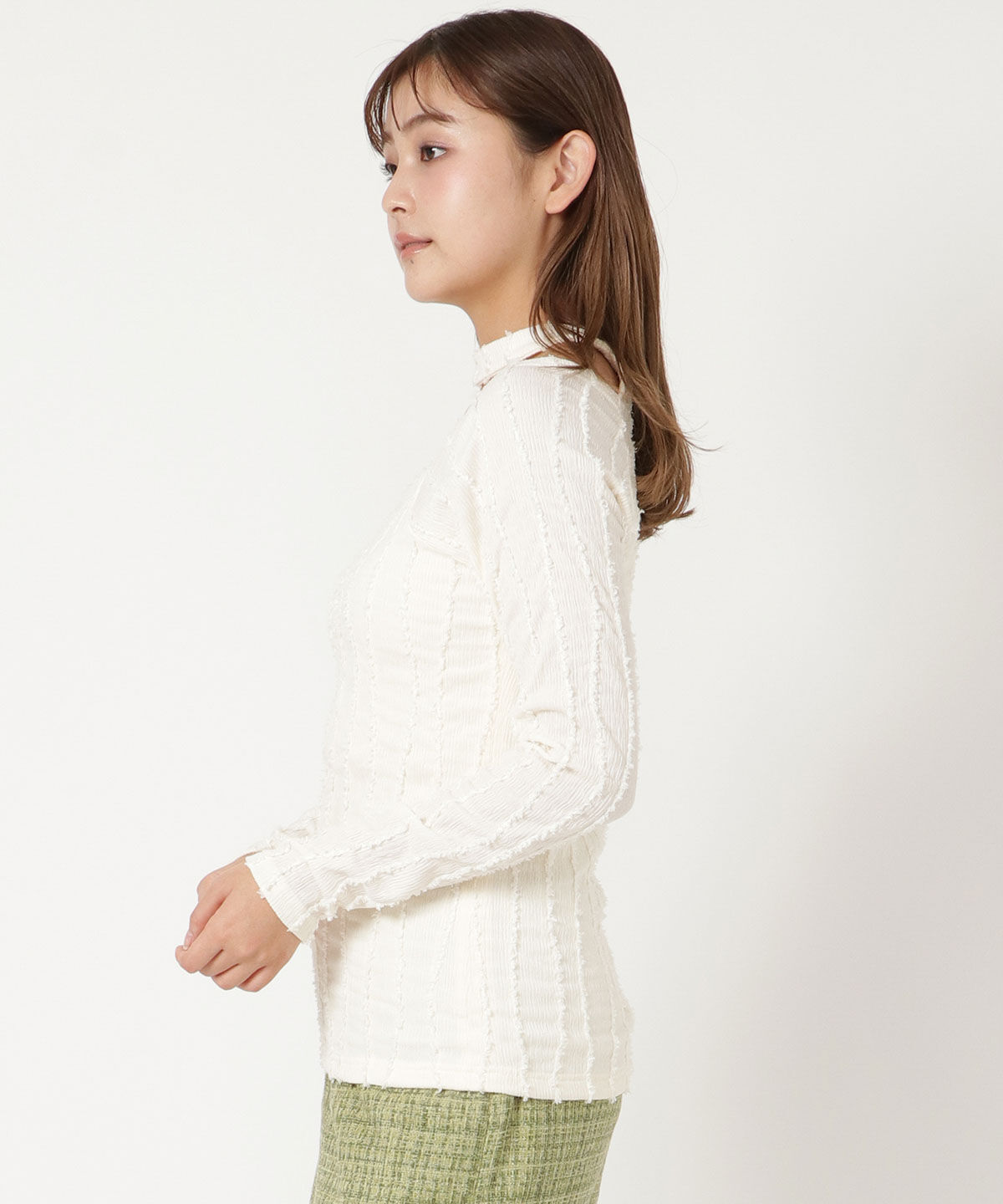 REDYAZEL「ジャガードチョーカーロングスリーブTシャツ」|Tシャツ・カットソー|