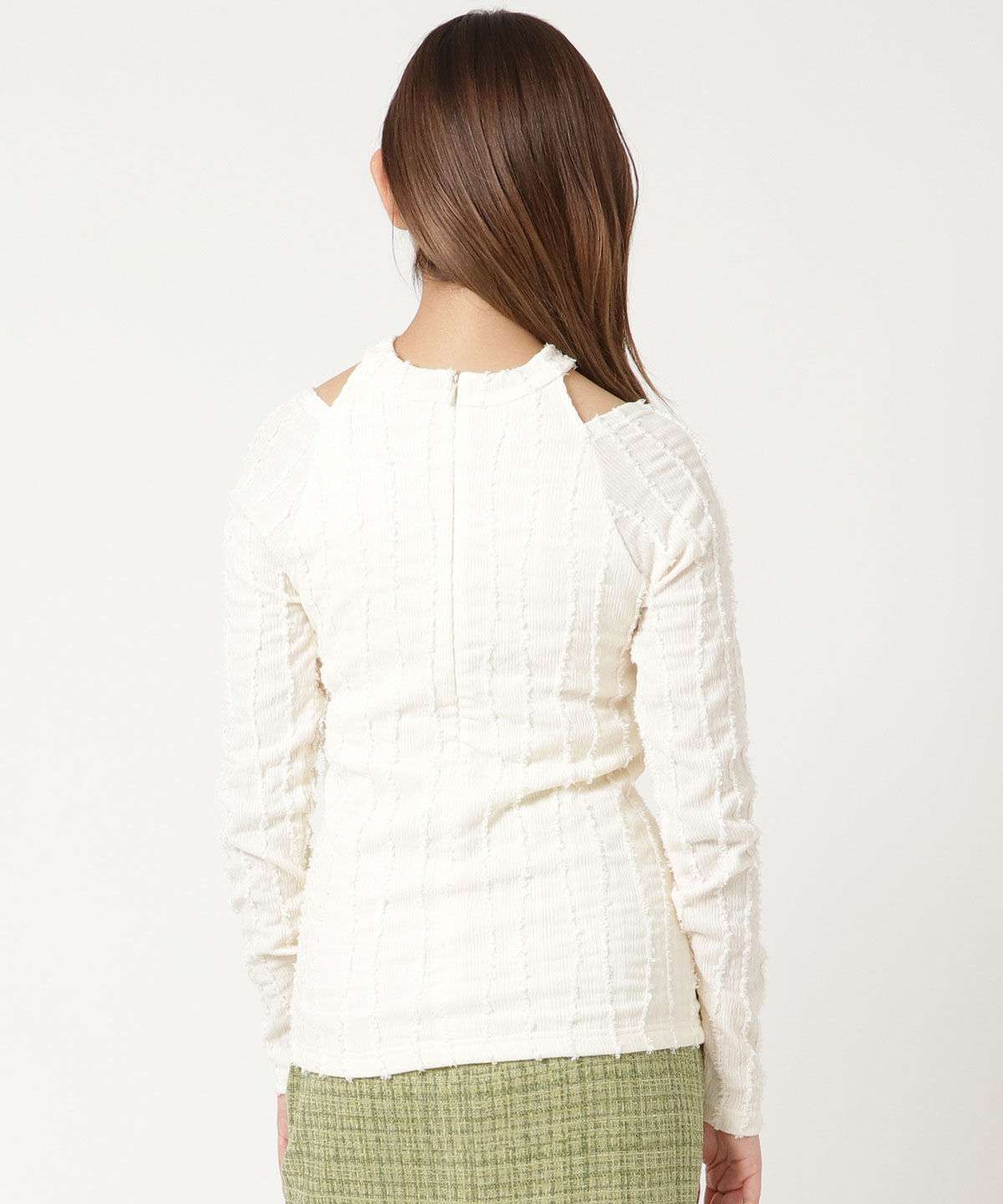 REDYAZEL「ジャガードチョーカーロングスリーブTシャツ」|Tシャツ・カットソー|