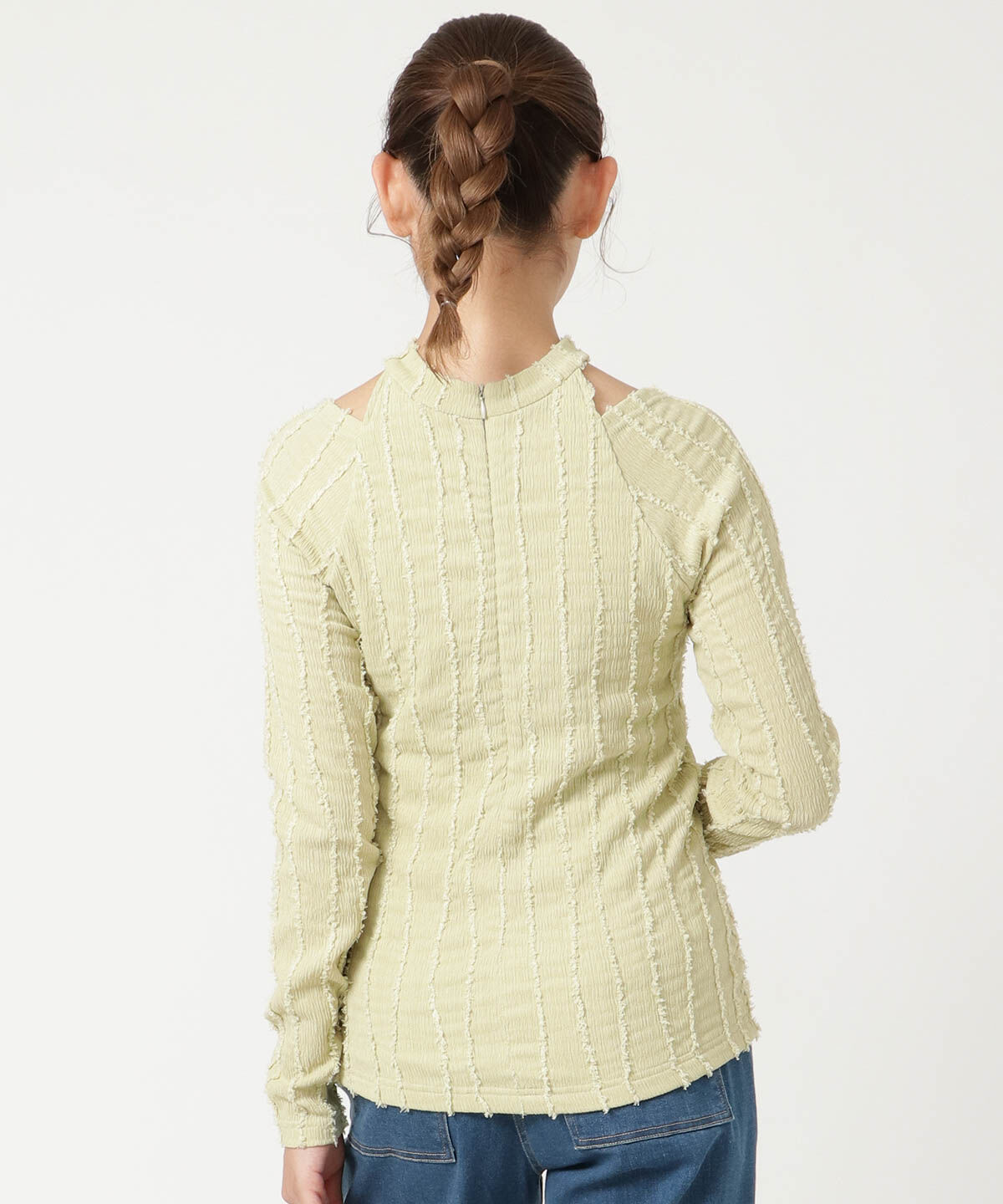 REDYAZEL「ジャガードチョーカーロングスリーブTシャツ」|Tシャツ・カットソー|