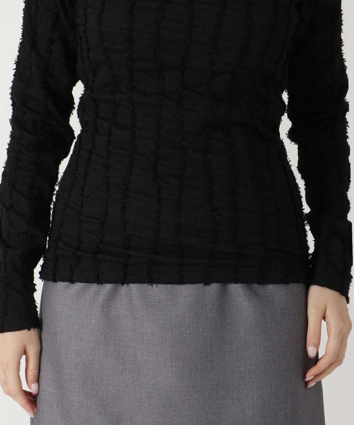 REDYAZEL「ジャガードチョーカーロングスリーブTシャツ」|Tシャツ・カットソー|