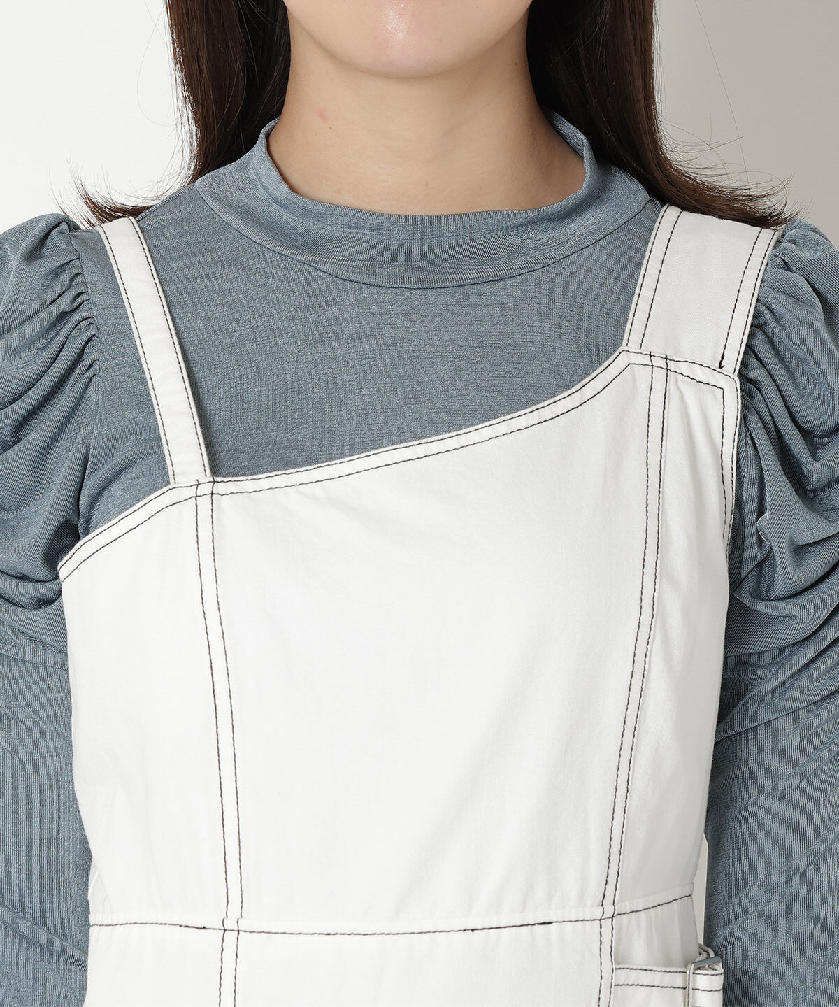 REDYAZEL「ステッチカラーワンピース」|ジャンパースカート|