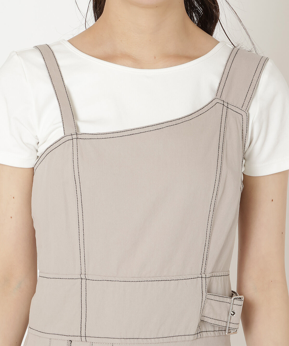 REDYAZEL「ステッチカラーワンピース」|ジャンパースカート|