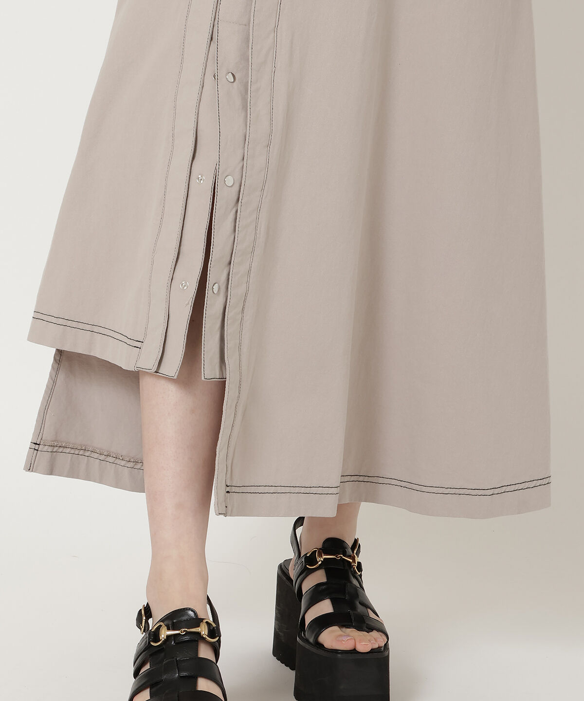 REDYAZEL「ステッチカラーワンピース」|ジャンパースカート|