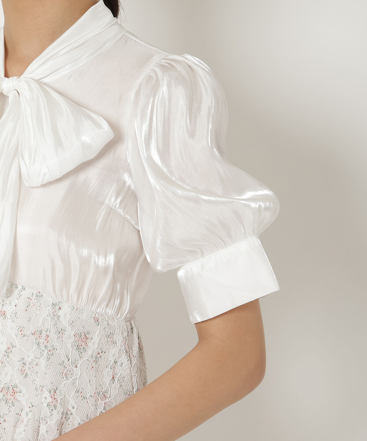 REDYAZEL「フラワーレースドッキングボウタイワンピース」|ワンピース|